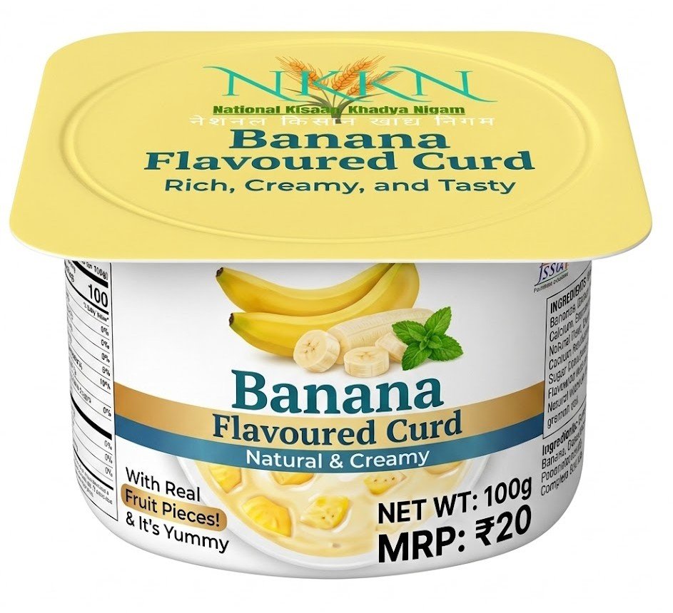 NKKN Brand Banana Flavored Curd: A Delicious Blend of Taste and Nutrition