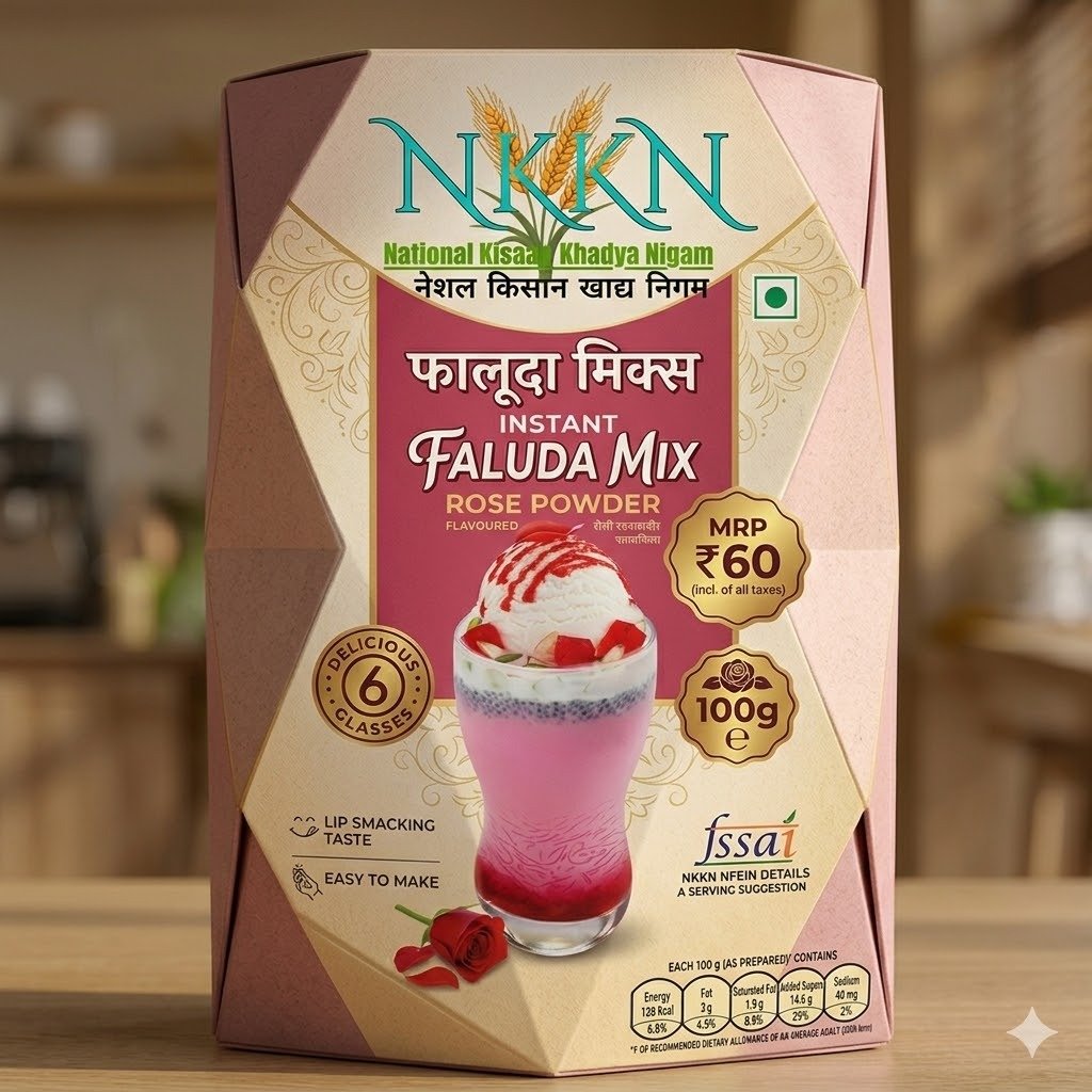 NKKN Brand Instant Faluda Mix Rose Powder