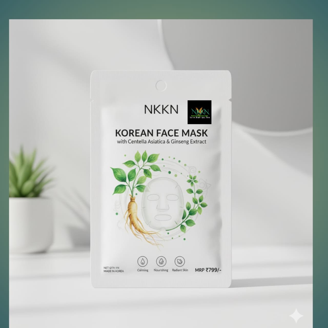 NKKN Brand Korean Face Mask with Centella Asiatica & Ginseng Extract: The Ultimate Skincare Solution for Healthy, Radiant Skin